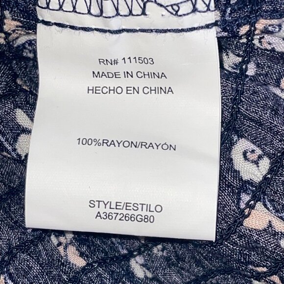 Lily Rose Navy Blue Floral Smocked Dress Size M NWT - Picture 6 of 9